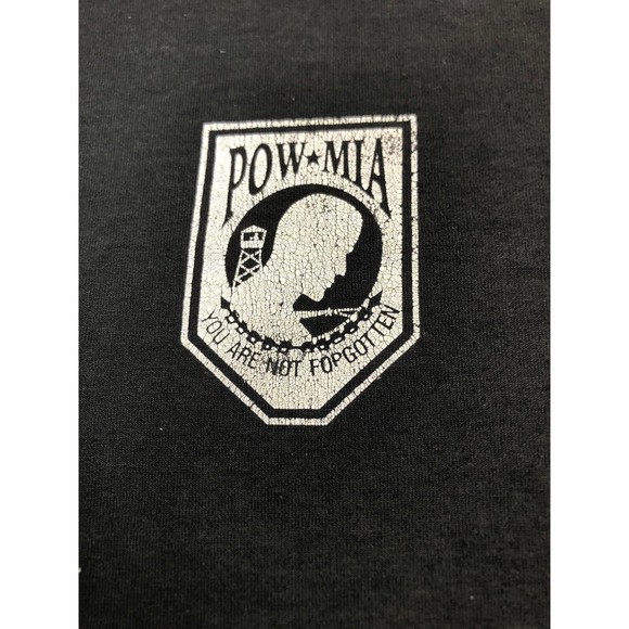 Vintage POW MIA Shirt Size XL Black Vietnam War Military USA 90s Single Stitch - Picture 6 of 9
